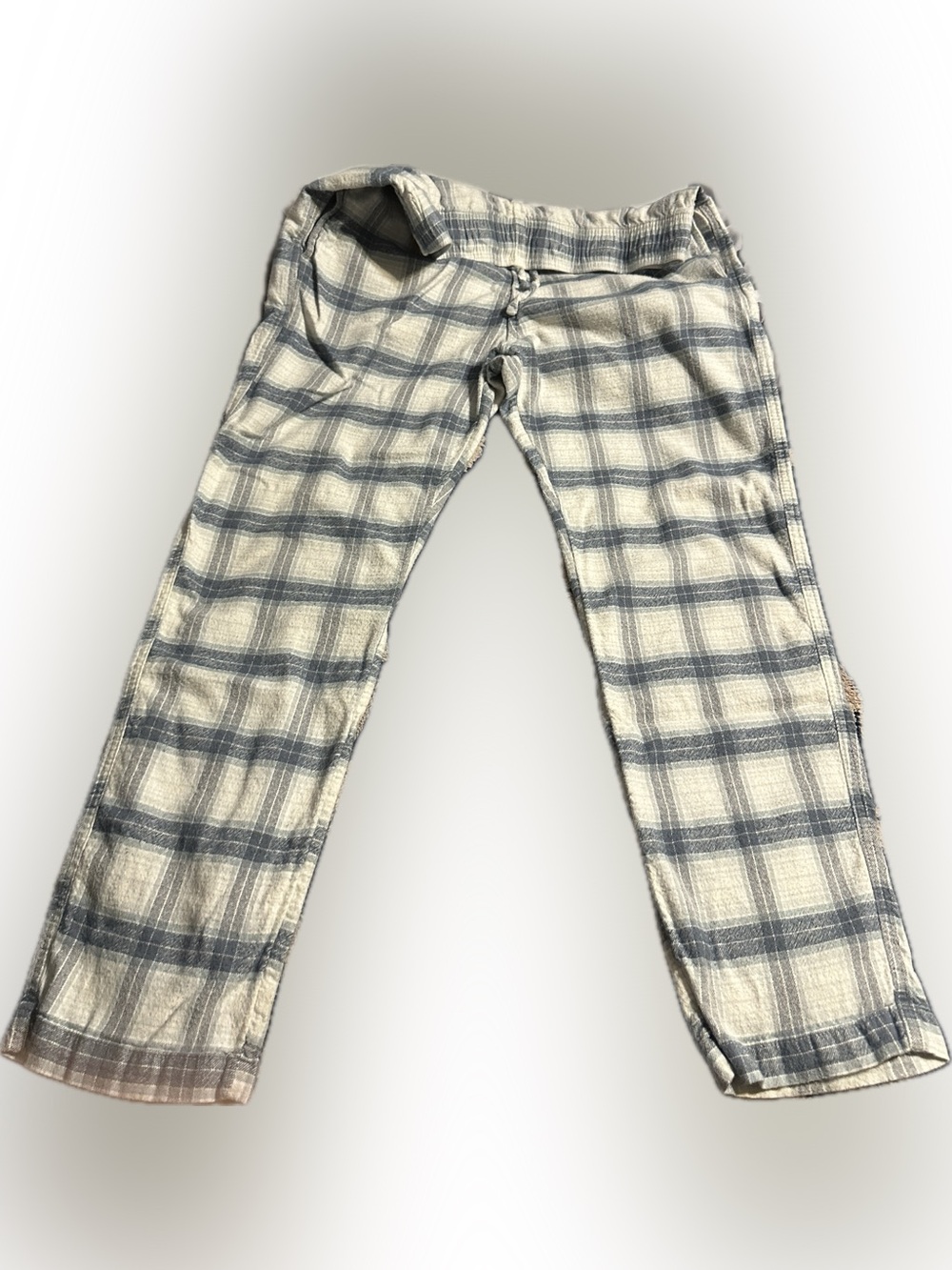 Hollister Blue and Cream Plaid Flannel pajama pants*Size Medium*GUC